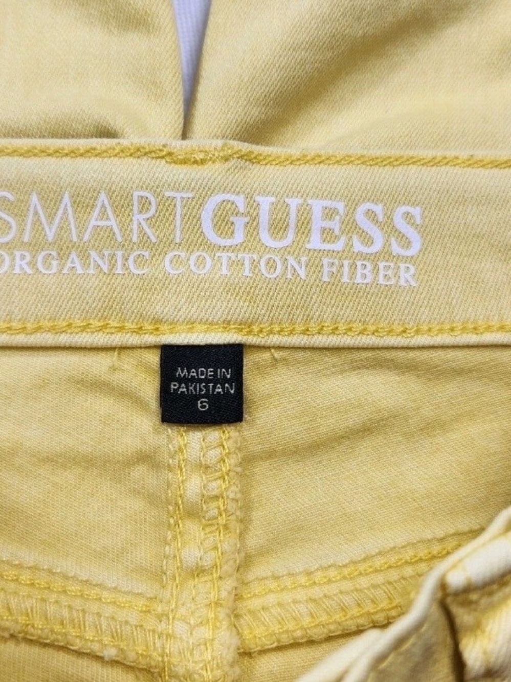 Guess Boys Shorts Size 6 Bright Yellow Cuffed Smart Organic Cotton NWT 30 - Picture 4 of 9